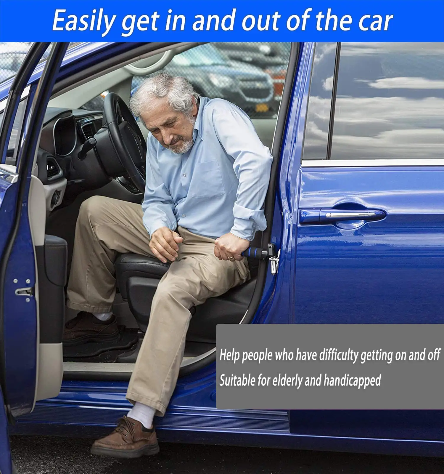 Multifunction Car Assist Support Car Support Handle Door with LED Light for the Elerly and Handicapped