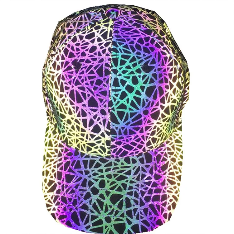 Instock Polyester  Muti Color Reflective Street Baseball Hat
