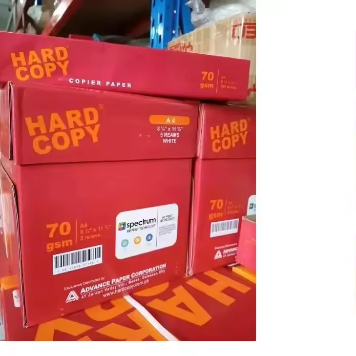 A4 Paper Premium Quality Color 70gsm 75gsm 80gsm A4 Hard Copy Bond Paper Draft Double White Printer Office paper