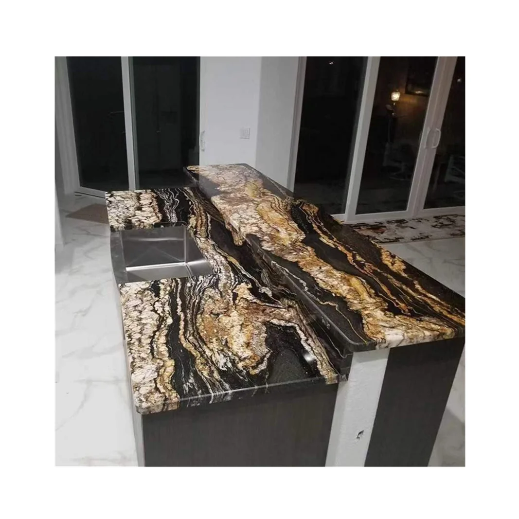 Экзотическая Рабочая поверхность magma из черного гранита