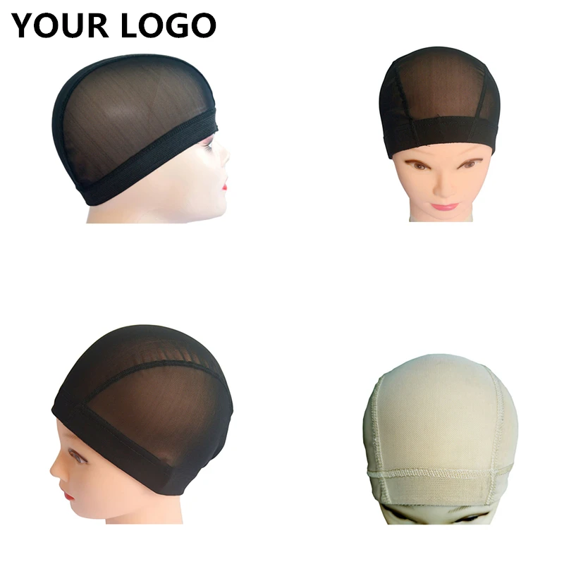 Hot Sale Transparent Black/beige Mesh Dome Cap Breathable Hair Caps Private Label