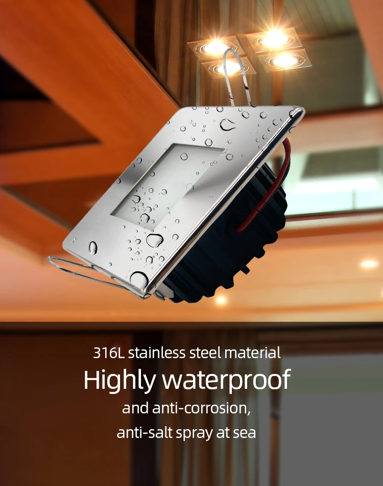 Haoyun original manufacture round modern  LED Recessed Round Ceiling Light For Boat Marine down light