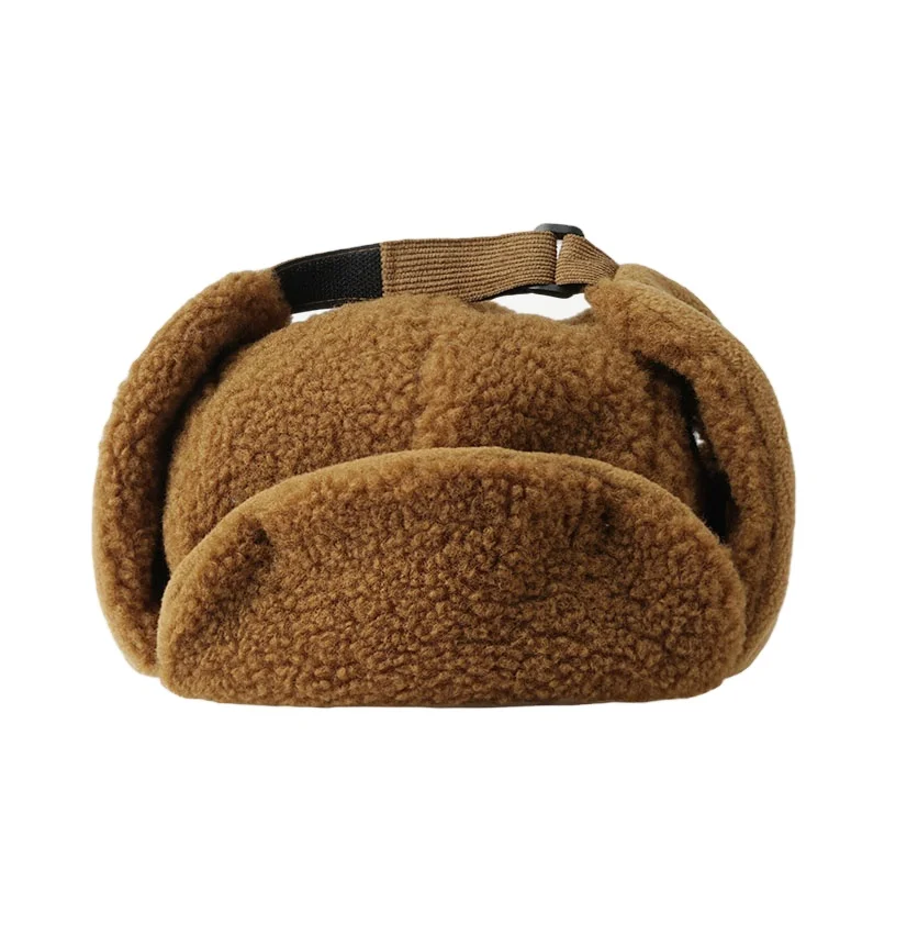 New Fashion Winter Custom Logo Wool Earflap Hat