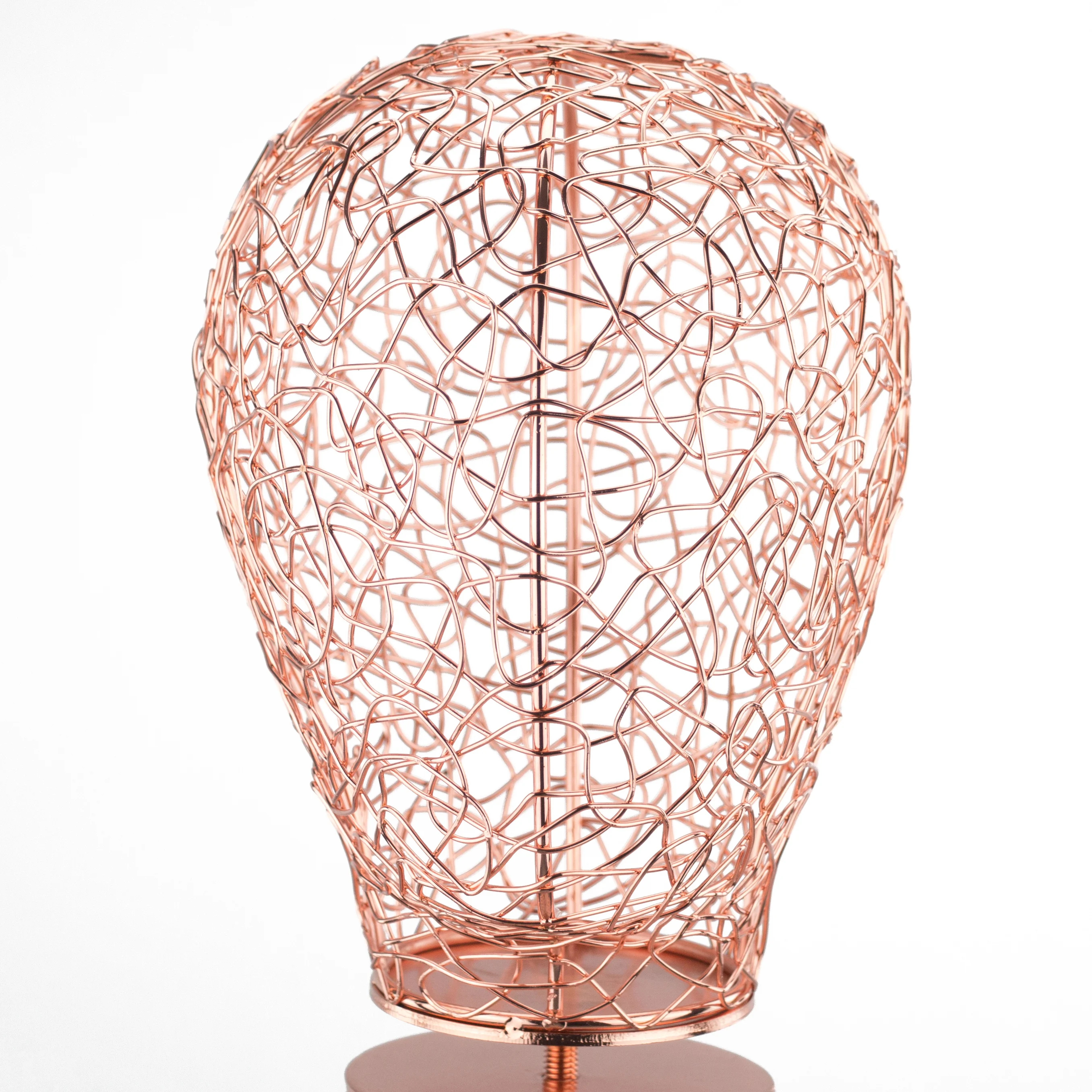Fashion Mannequin Head Upper Body Hat Display  Rose Gold Metal Wire Mannequin Head