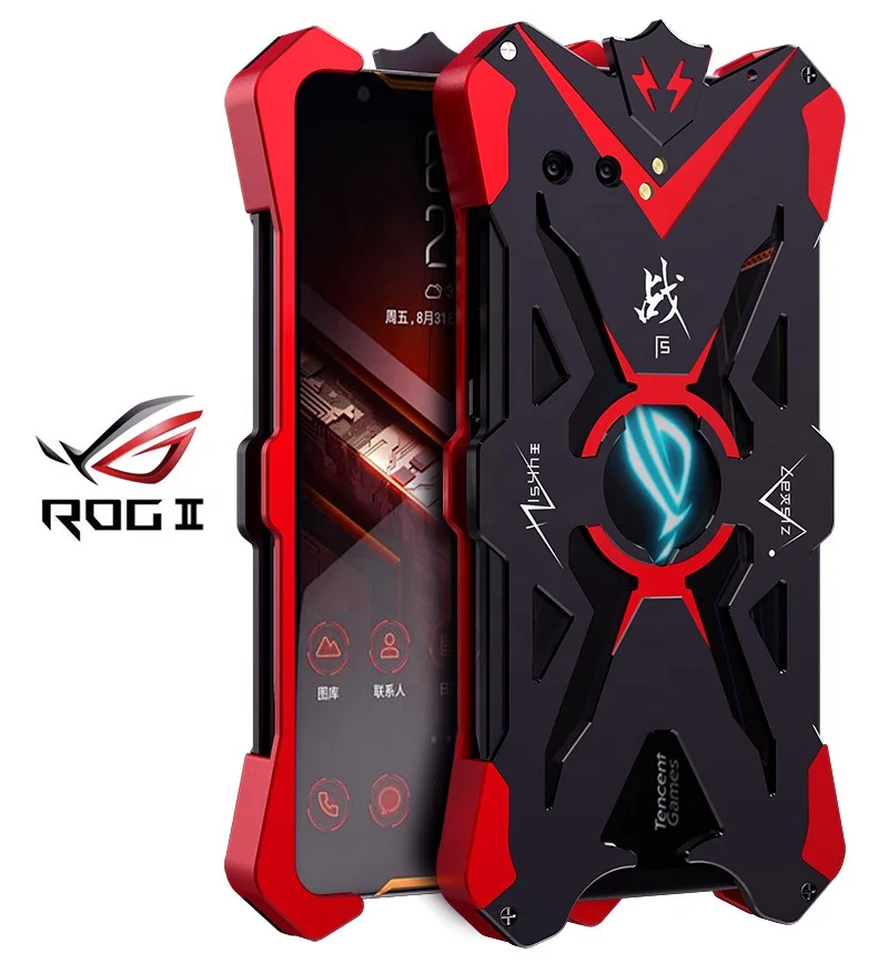 ZIMON обновление новый дизайн для ASUS ROG Phone 2 чехол сотового телефона полностью металлический противоударный обновленный черных чехлов