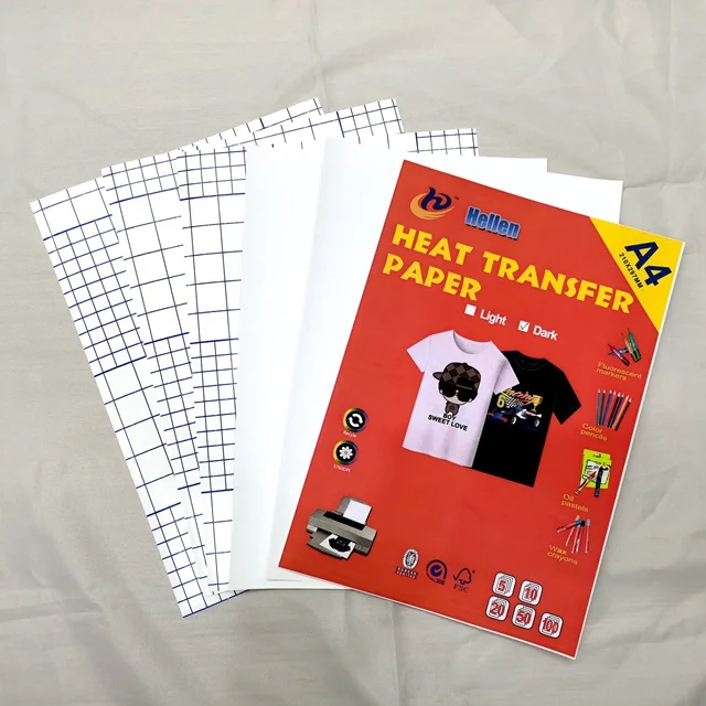 light  and dark soft hand feeling inkjet  heat transfer paper A3  A4  A5 heat transfer paper