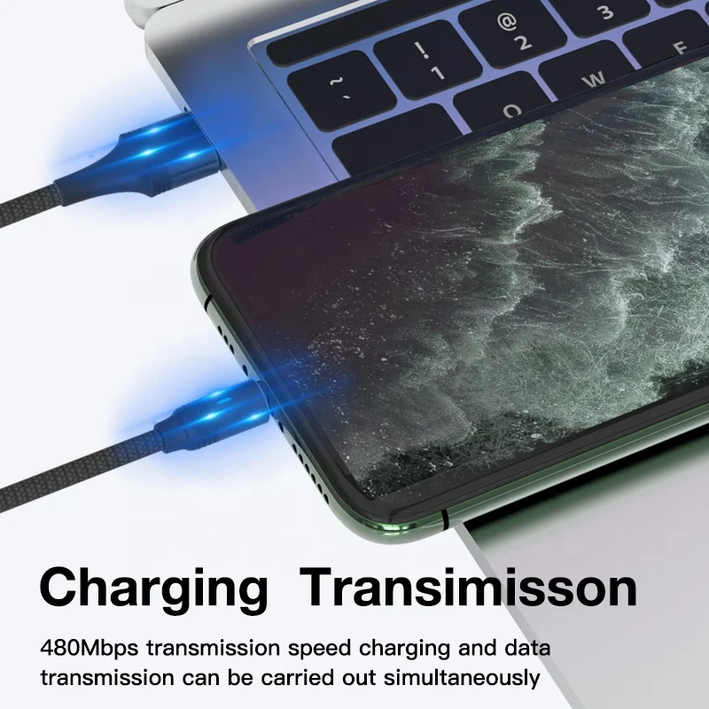 High Ranking Own Brand MOXOM 2.4A Android Magnetic USB Cable 100cm Micro USB Type C Magnetic USB Cable