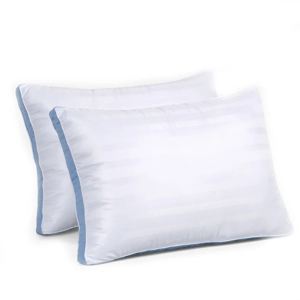 100% Polyester Fiber Bed King Size sleeping bed hotel pillows 2 Pack Firm White hotel pillows for sleeping cotton