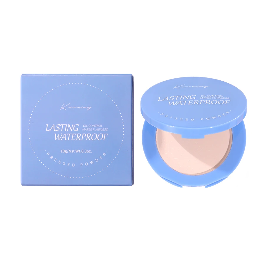 Hot Selling Kirrming Compact Powder 3 Colors Oil Control Waterproof Long Lasting Full Coverage Whitening Matte Setting Powder