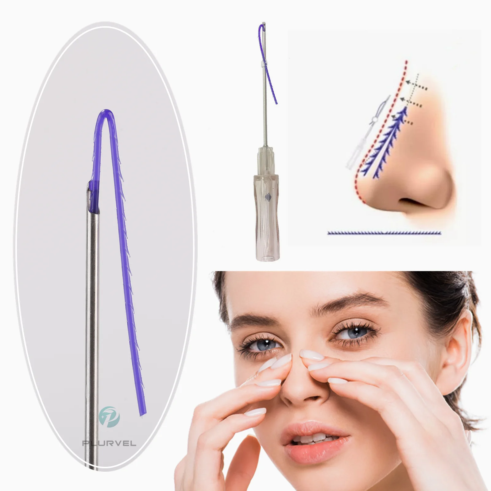 2023 Korea lift pdo pcl threads lift molding cog for skin tightening nose cog thread