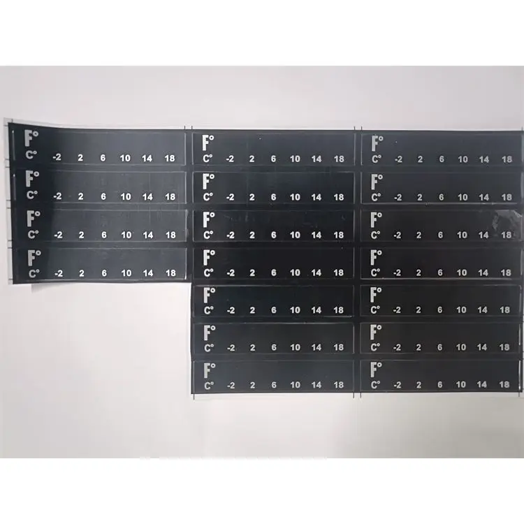 Self-Adhesive Industrial Equipment Temperature Indicator Label Heat Sensitive Vinyl Stick-On Digital Thermometer Strip