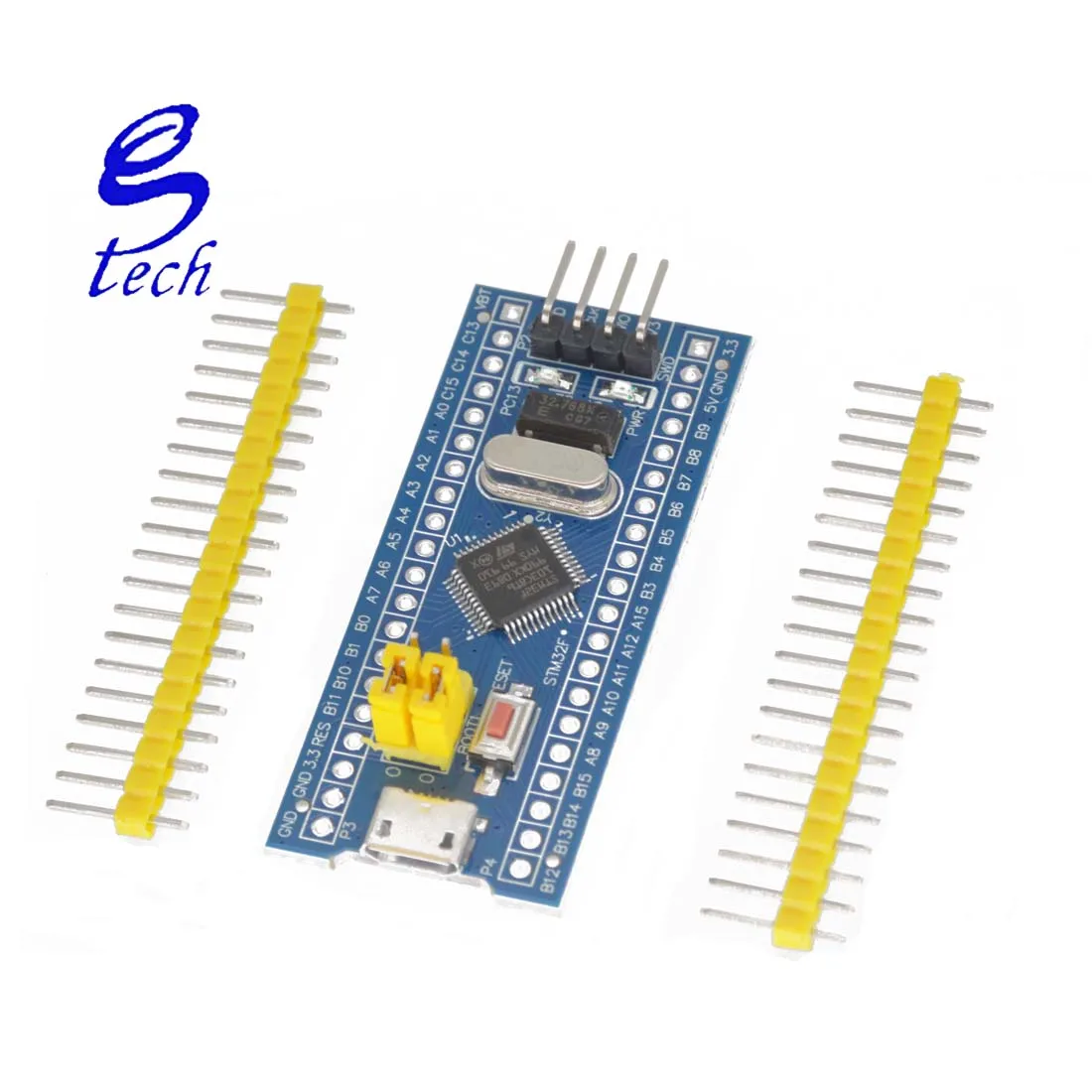 STM32F103C8T6 Hot Selling ARM STM32 Minimum System Development Board With yellow needle arrangement  STM32F103C8T6
