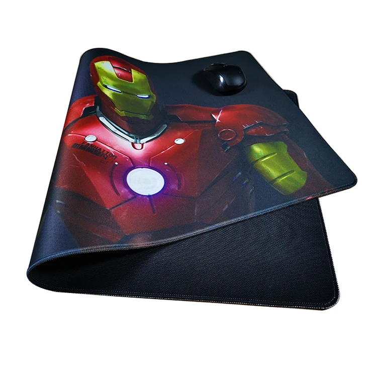 PVC promotional logo xxl  rgb gaming round sublimation heated  desk mat rubber custom mouse pad