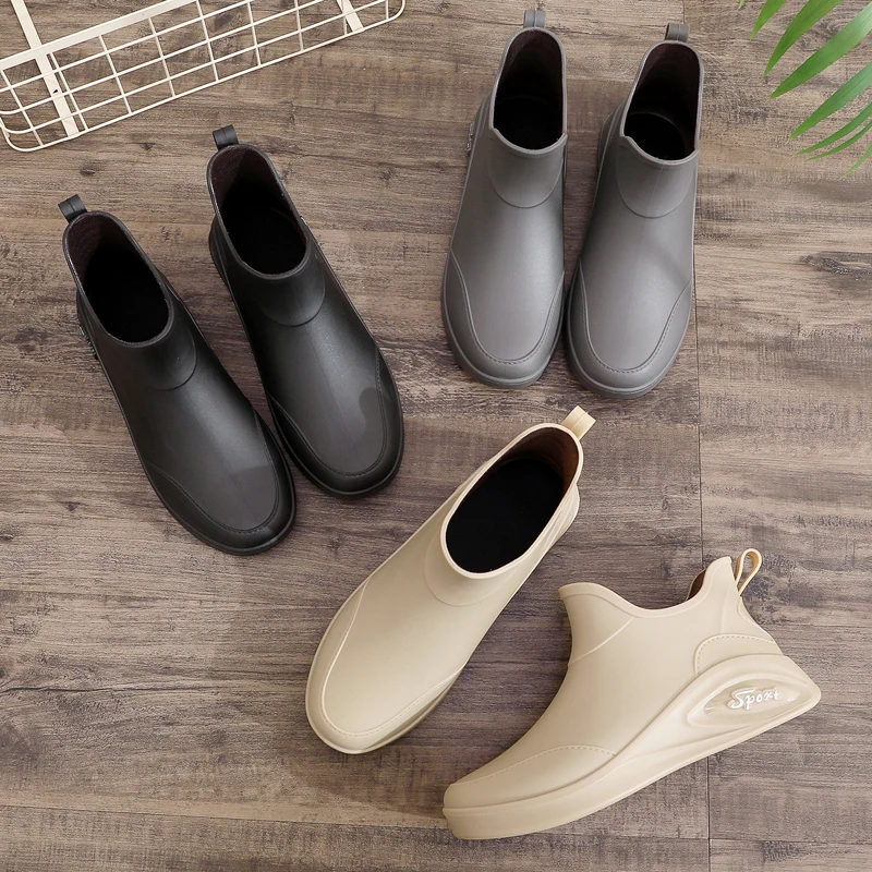 PVC Rain Boots Chef Shoes Non-slip Brikenstock Shoes for kitchen Shoes for Men