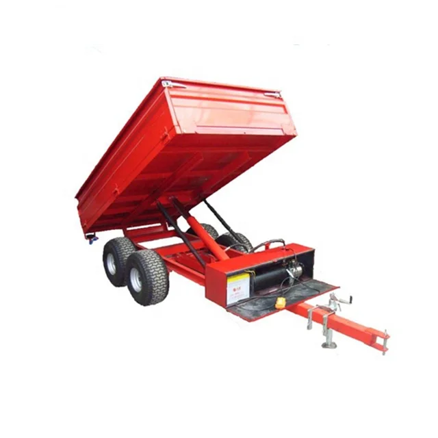 
CE 4 wheels Tractor Hydraulic Dump Trailers /Farm Equipment tipper trailer with motor pump suit tractor atv utv 