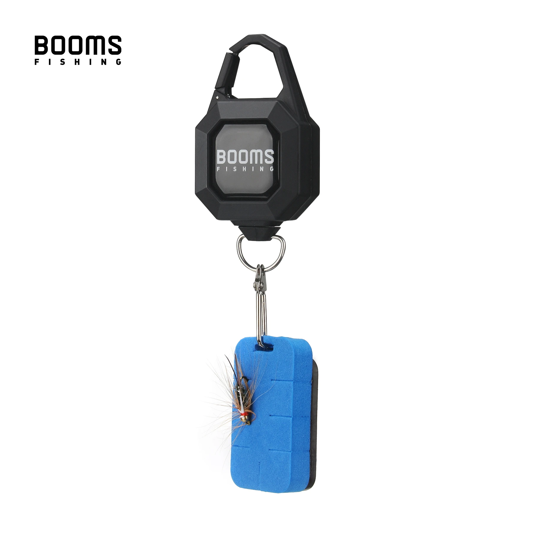 Mini Magnetic EVA Foam Fly Patch Fishing Flies Storage Organizer Retractable Badge Reel Keychain Fishing Tackle Gear Accesorios