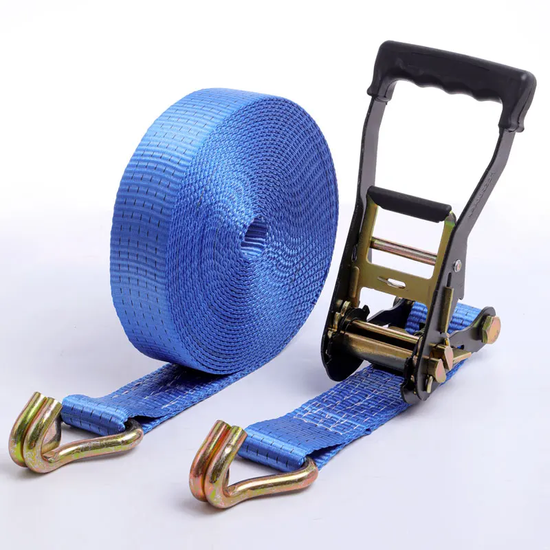 50mm 5000KG Rubber-covering Handle ratchet strap Car Truck Binding cargo lashing
