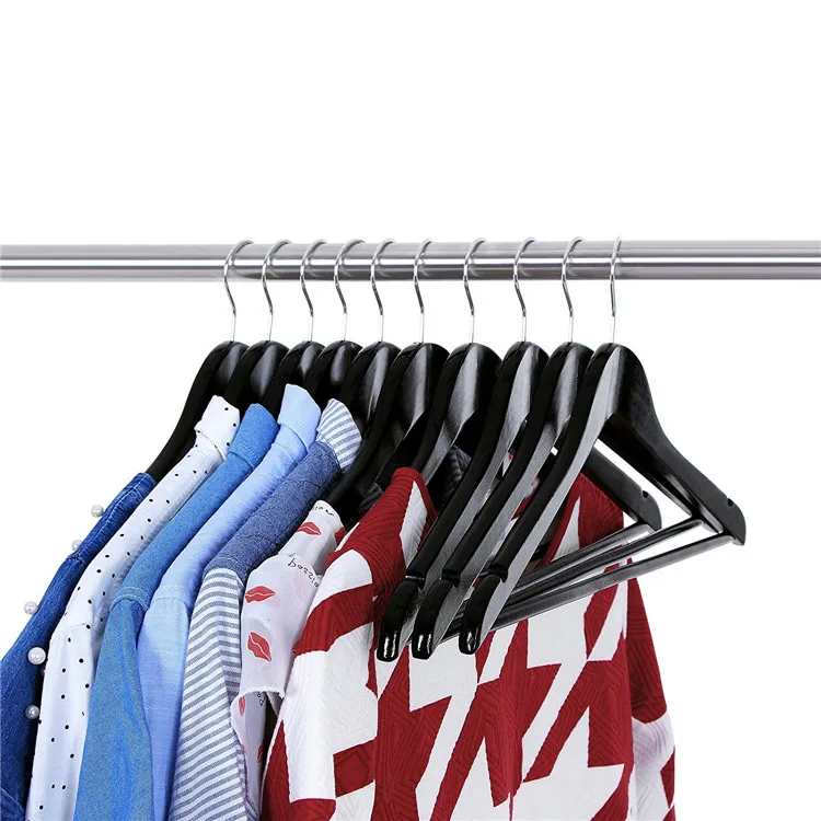 wholesale custom wide shoulder cloth coat velvet suit garment hanger