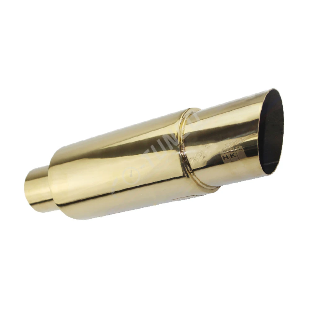 JDM Car Straight Exhaust Muffler Polished Stainless Steel Universal Pipe Tip End Oblique 89mm Outlet 51 57 63mm Inlet