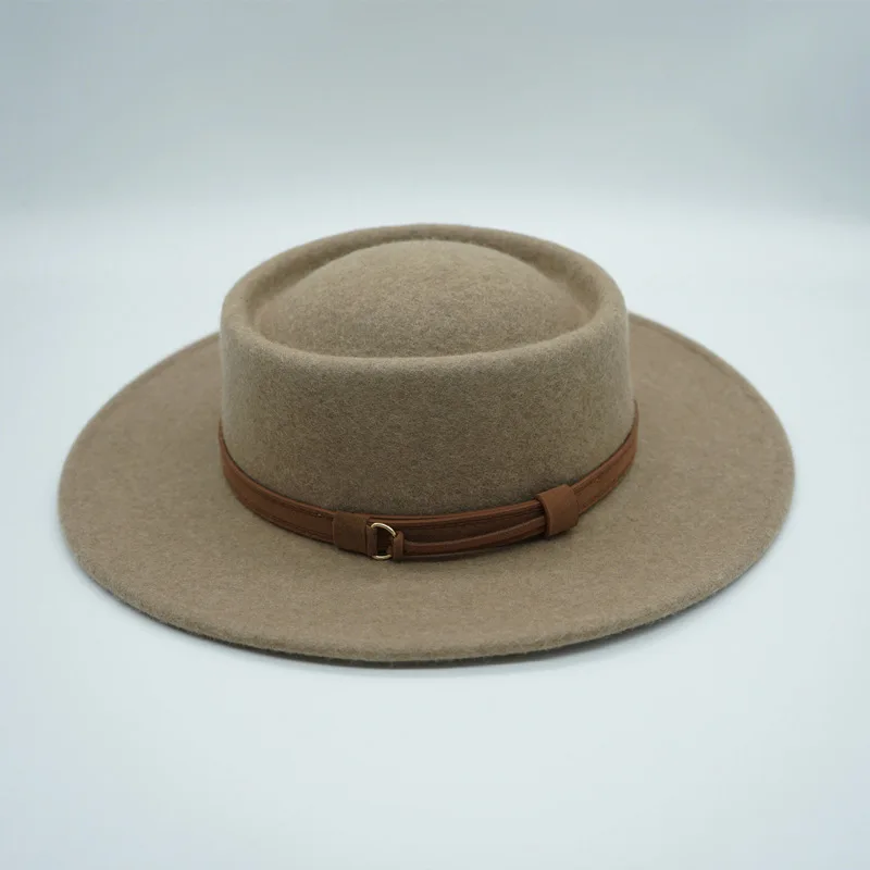 100% Australian Wool fashion felt hat for Adults customized logo color fedora hats pork pie with high quality