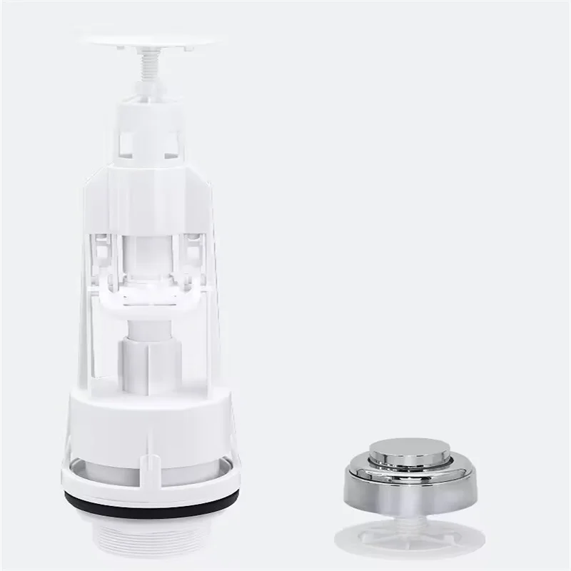 2-Inch Universal 2-Piece Assembly Dual Flush Drain Valve Kit Toilet Tank Replacement Flush Button for Bathroom Use