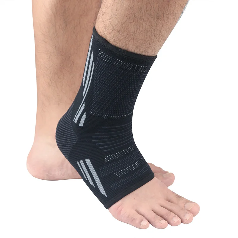 High Quality Nylon Knitting Ankle Support Basketball Ankle Brace Compression Sleeve