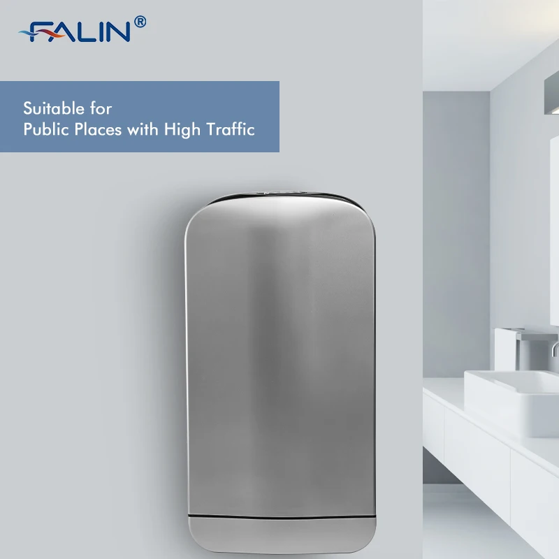 FALIN FL-2029 High Speed ABS UV light Jet Air Hand Dryer For Toilet With HEPA Filter black