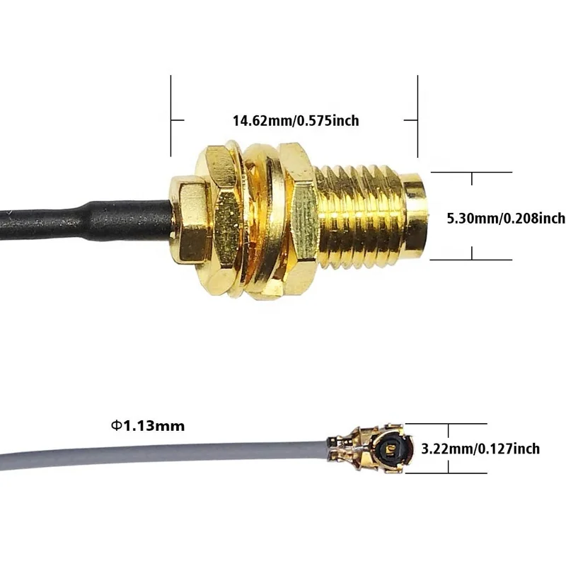  Соединитель для кабеля RP SMA Female к U.FL MHF RP-SMA IPX IPEX с RF1.13 Кабель в сборке Гнездовой разъем Женский RF1.13