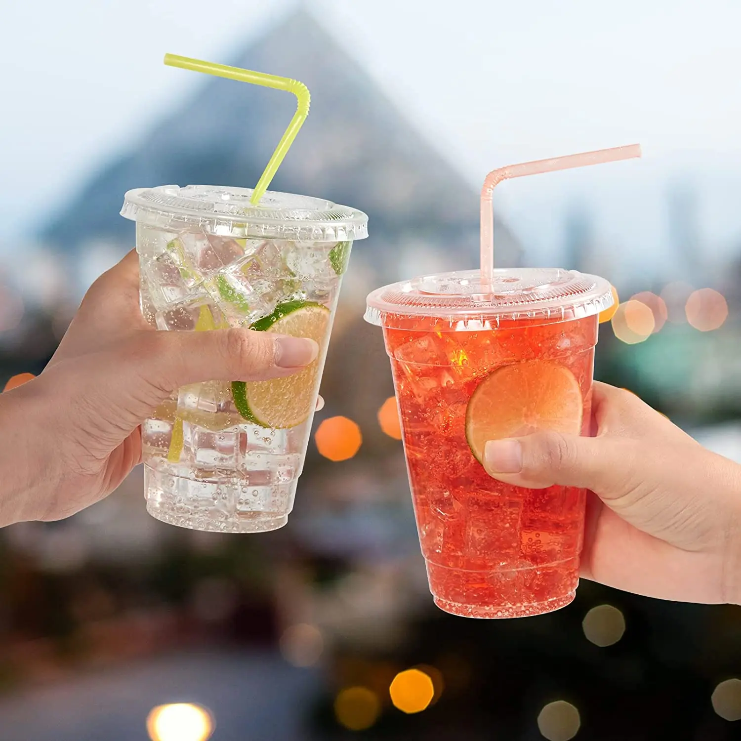 8 9 10 12 16 20 24 32 oz custom printed disposable cups plastic water ice coffee wine beer milkshake glasses