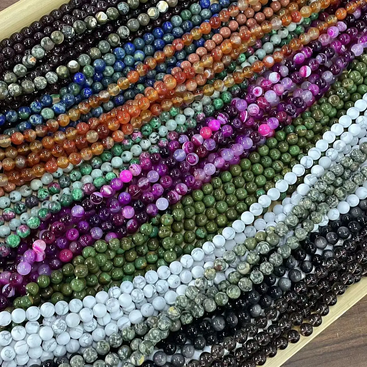 60+ Types Full Range Natural Stone Beads 4-12MM Round Loose Beads For Necklace Bracelet Making