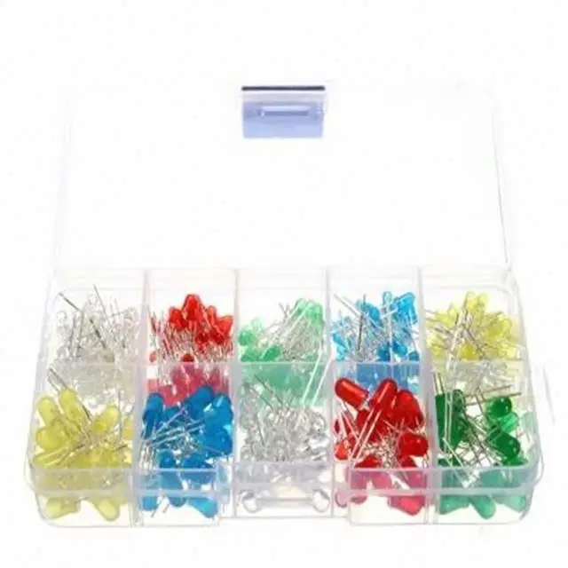 3mm 5mm Assorted Kit LED light-emitting Diodes 3 5 mm Red/Green/Blue/Yellow/White DIY LEDs Set diode