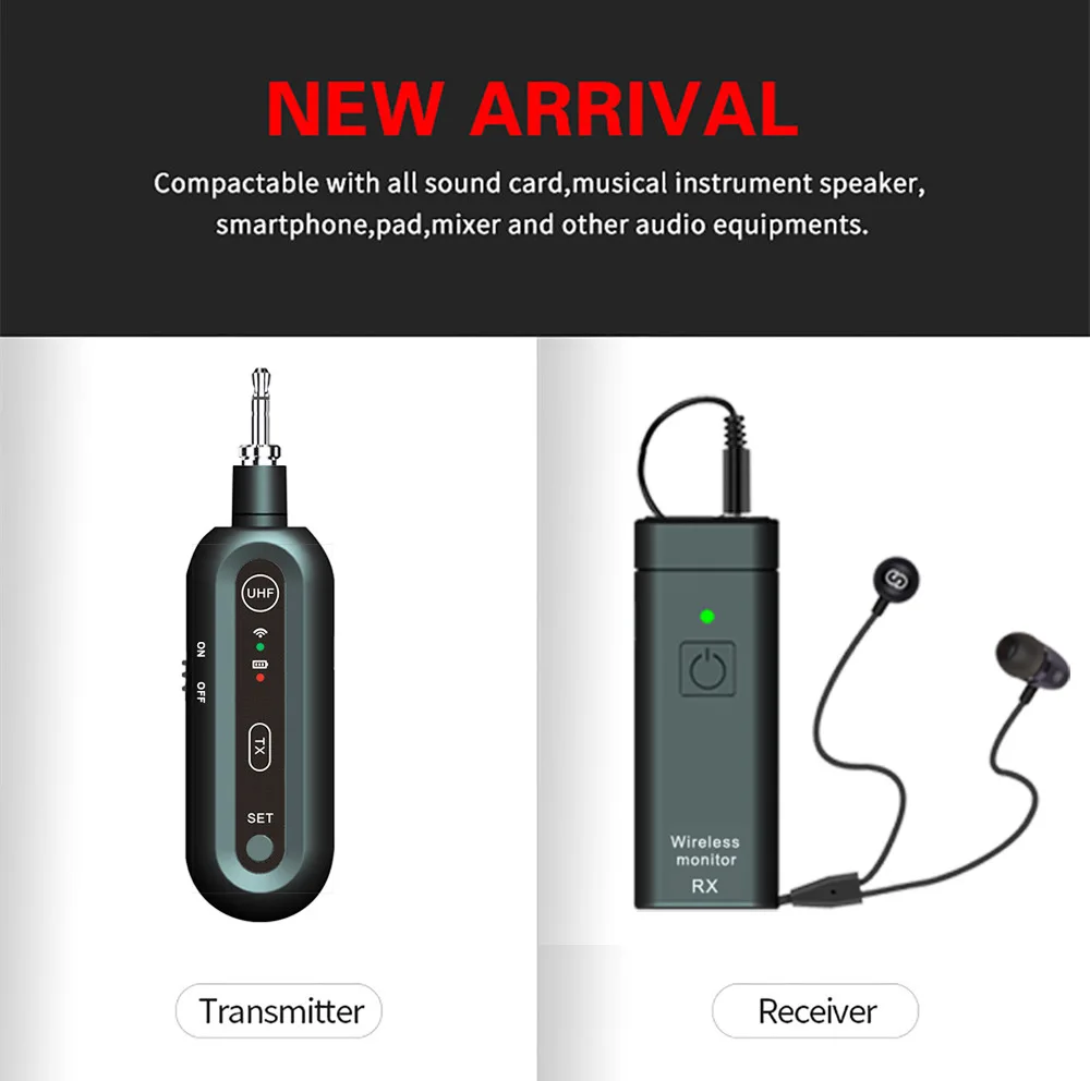 MIM-M1 wireless monitoring singer stage return music accompaniment audio host voice real-time return ear monitoring system UHF