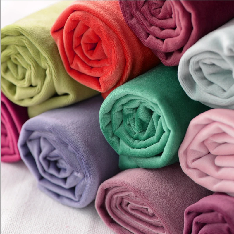 Stock Plush 55 Colors Velvet Price Per Meter For Home Furniture Velvet Fabric For Sofa Holland Ireland Korea Velvet Fabric