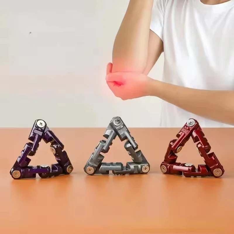 Triangular Fidget Roller Metal Fidget Toys Autism Sensory Toys Hand Spinner Anxiety Stress Relief Creative Toys