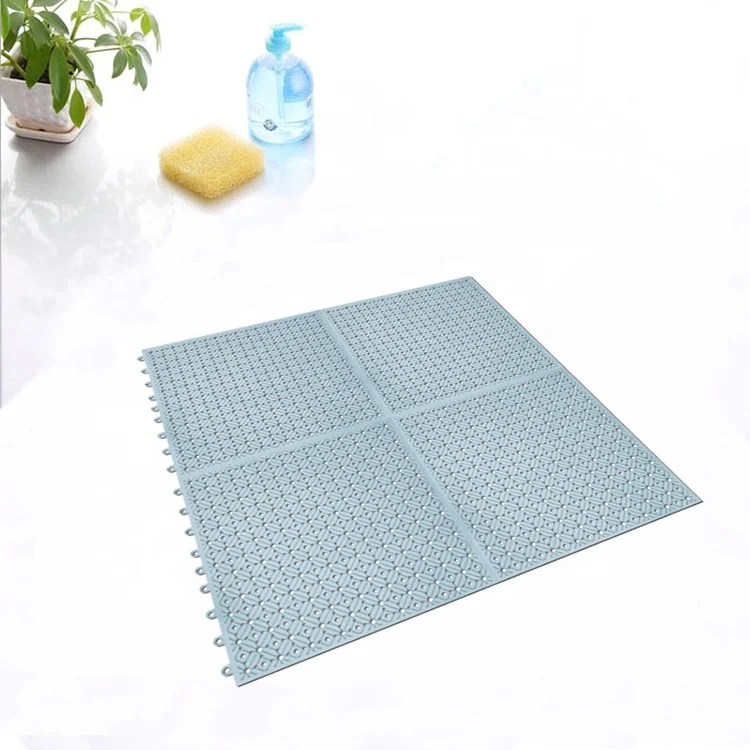
YIDE Top grade ECO-friendly soft PVC drainage flooring plastic tiles for balcony and kitchen 