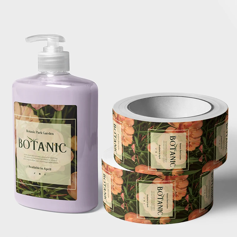 Custom Logo vinyl waterproof Printed shampoo pump water plastic bottle product Adhesive logo label sticker printing for bottles