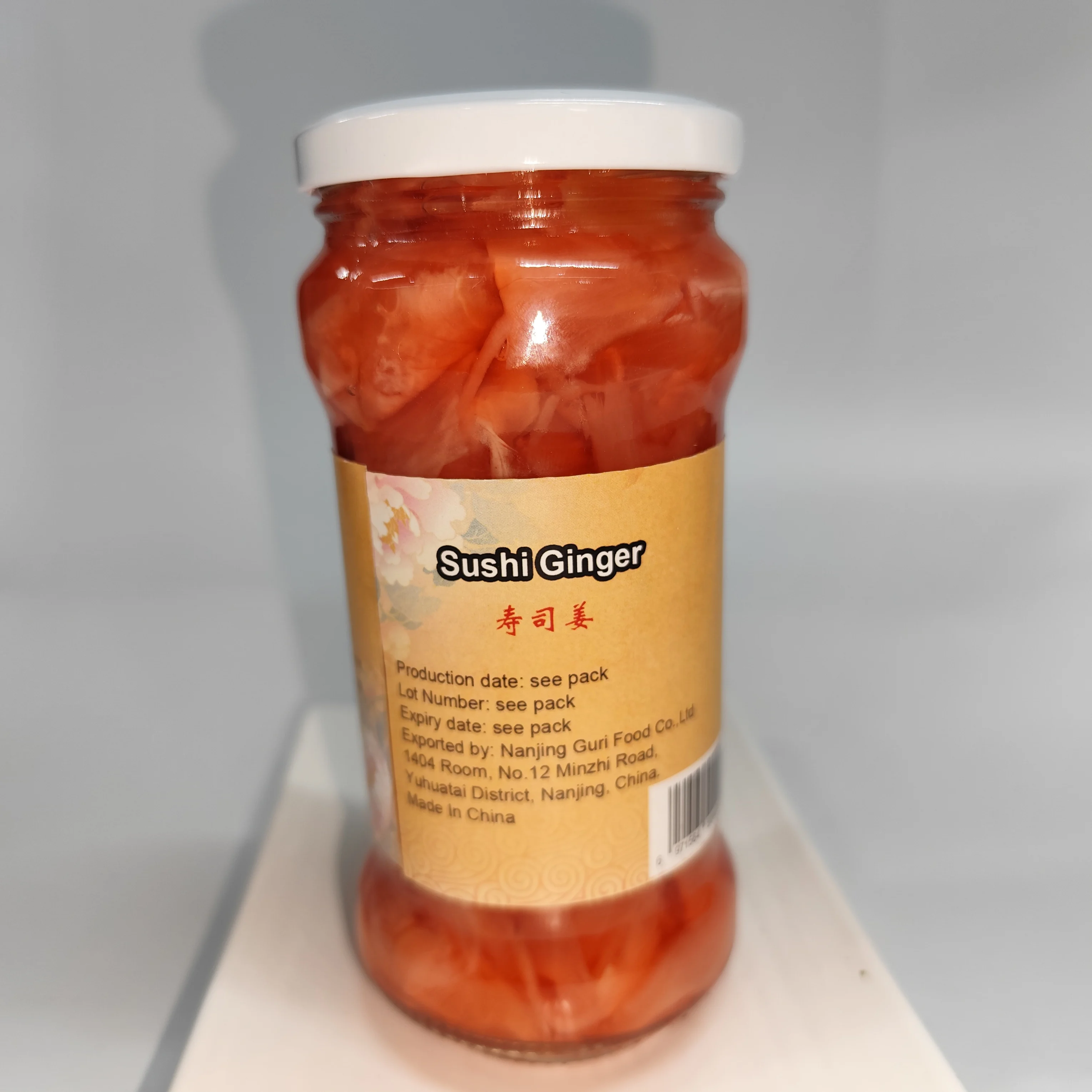 Wholesale Hot Selling 370g Japanese Style Sushi Ginger High Quality Pickled Sushi Ginger Pink Sales For Sushi Restaurant