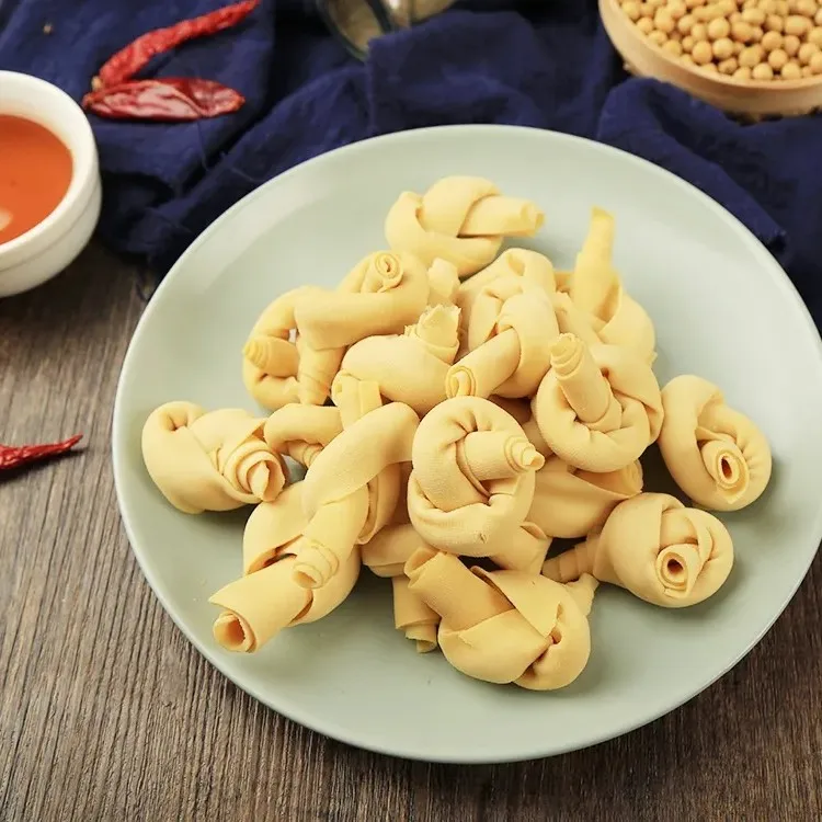 ISO Certified Freeze Dried Tofu Knot Frozen Dried Bean Curd Knot Frozen Dried Baiye Knot