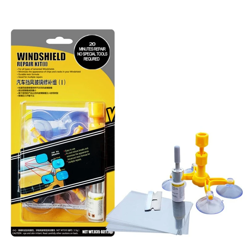
New Car glass Care Auto Windshield Repair tool Kit to Fix Car Scratch Cracks Chips Tools Auto car glass repair tools 