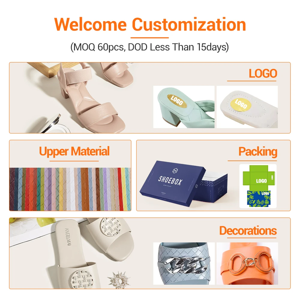 Outdoor Green Fashion trendy metal buckle Open Square Toe Pu Wedge Platform Slippers woman ladies high heel shoes sandals