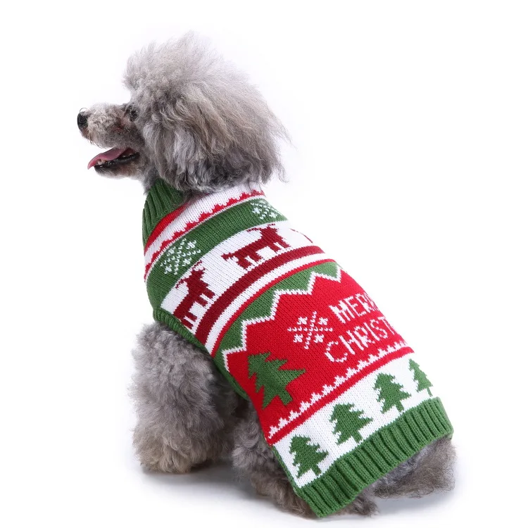 Multiple Colour Pet Clothes Winter Dog Sweater Accessories Custom Christmas Knitting Sweater Patterns
