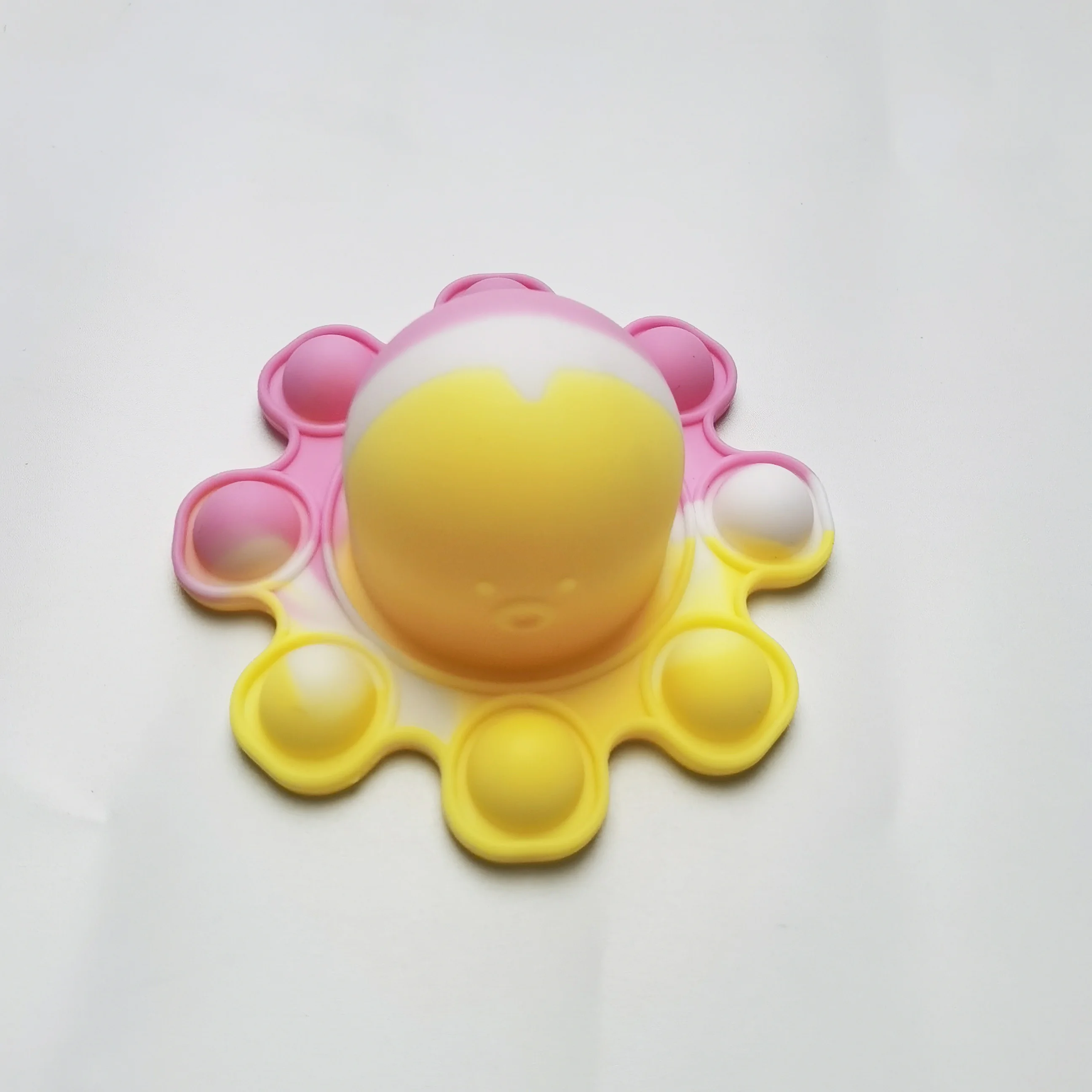 China Factory Wholesale High Quality Free Samples Octopus Fidget Pop Double-sided  Silicone Reversible Octopus keychain