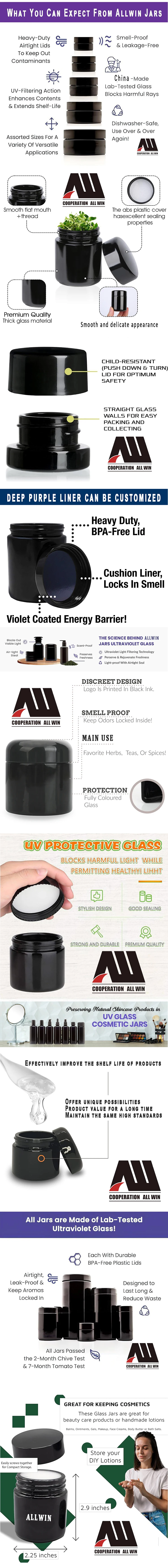 High End 10Ml 15Ml 30Ml 50Ml 100Ml 200Ml Essential Oil Glass Bottles Luxury UV Black Violet Essence Liquid Glass Dropper Bottle