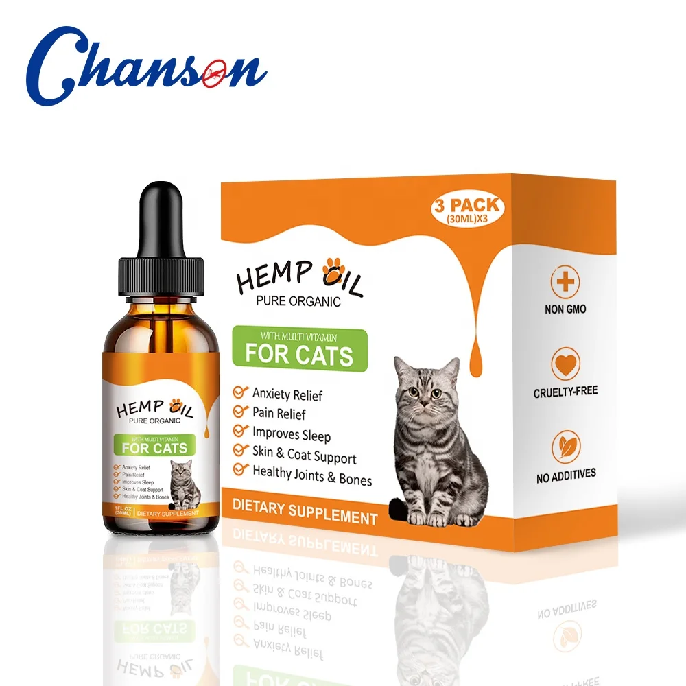 Chanson Factory Customized logo Aliver Premium Organic Pet Hemp Seed Oil for Dogs and Cats