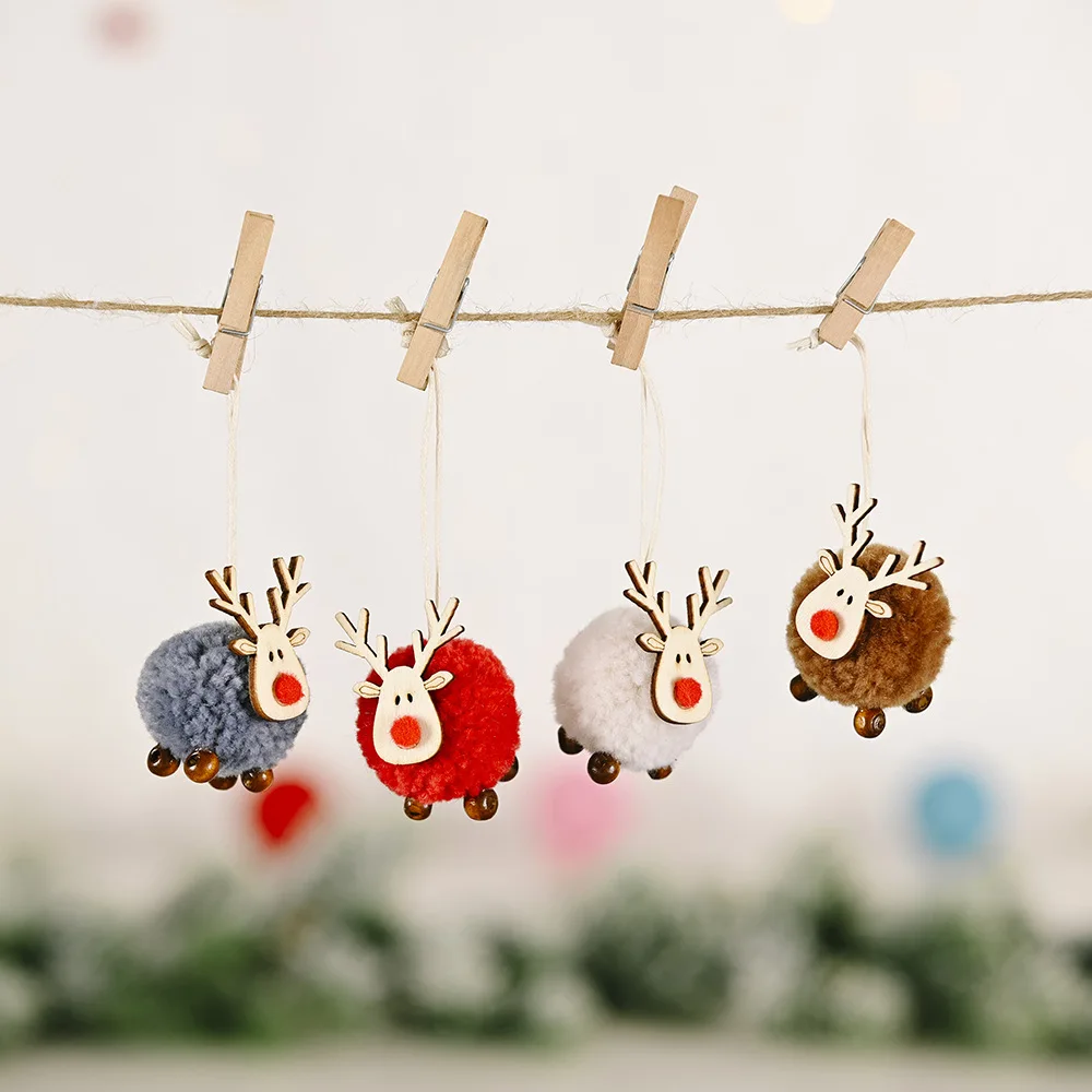 Noel Tree Decorations Xmas Kids Crafts Christmas Tree Ornament Multi Color Deer Pendant
