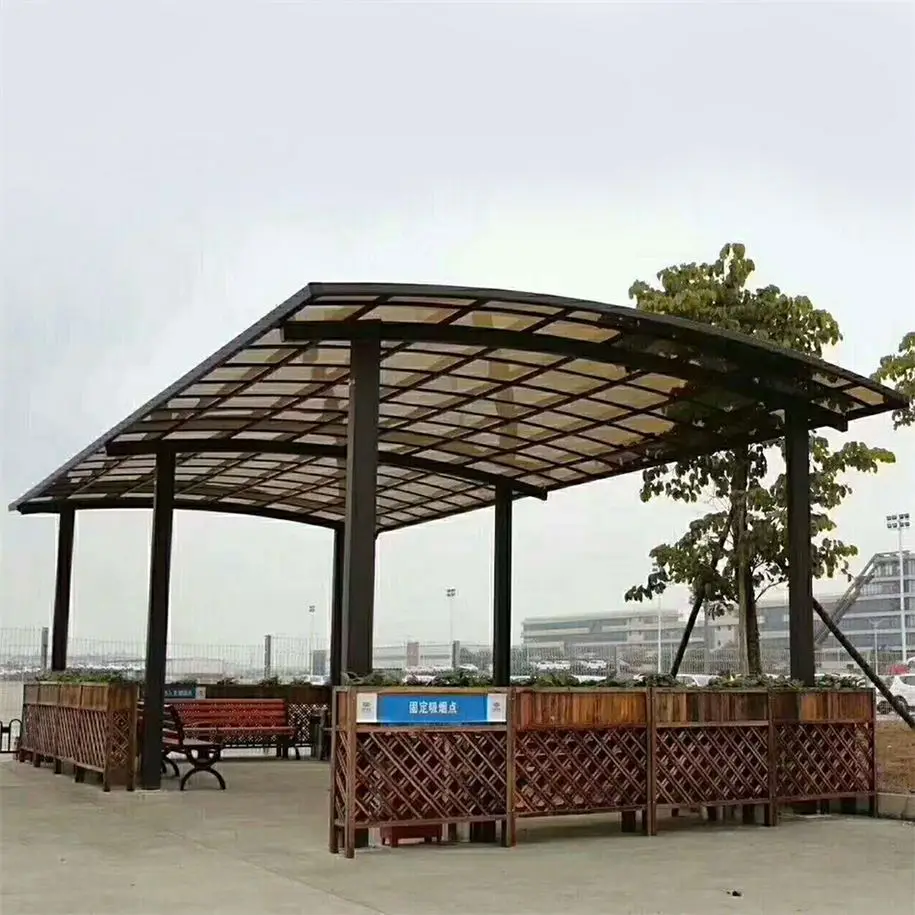 Factory Price Manufacturer Supplier Outdoor Car Shelter Garage Canopy Aluminum Alloy Awning Polycarbonate Windows