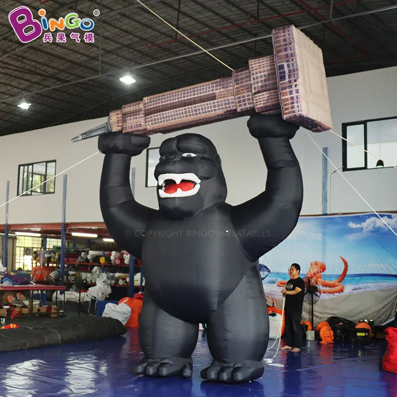 Индивидуальный логотип надувной Kingkong рекламный мультфильм обезьяна персонажи гигантская надувная Горилла для наружных мероприятий