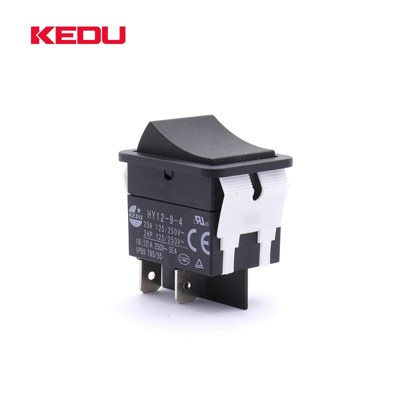 KEDU HY12-9-4 250v 20a квадратный ВКЛ/ВЫКЛ 4 pin кулисный переключатель с сертификацией UL TUV CE утвержден
