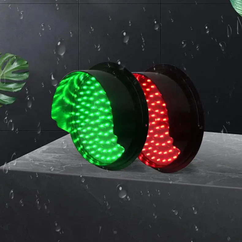 LED 8 Inch Mini Red Yellow Green Traffic Light DC12V/24V Waterproof Replacement Module Board LED Traffic Control Signal Light