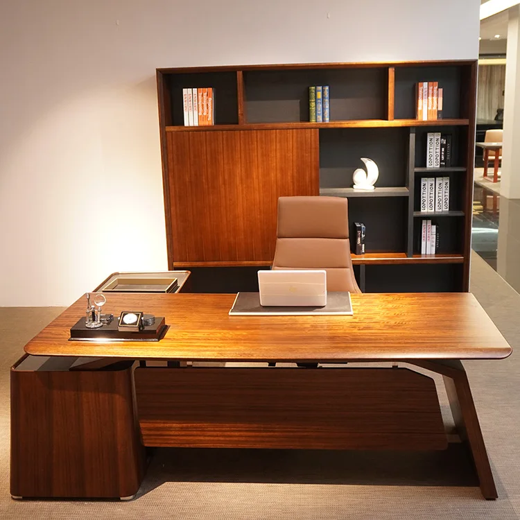 Factory Direct Sell Luxury Office Desk Furniture Leather Office Chair Office Furnitures Set